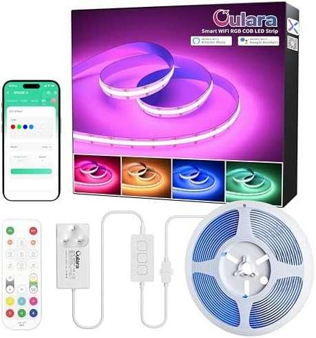 Нова RGB COB LED Лента 6M 3456LED Alexa APP Музика Смарт Осветление
