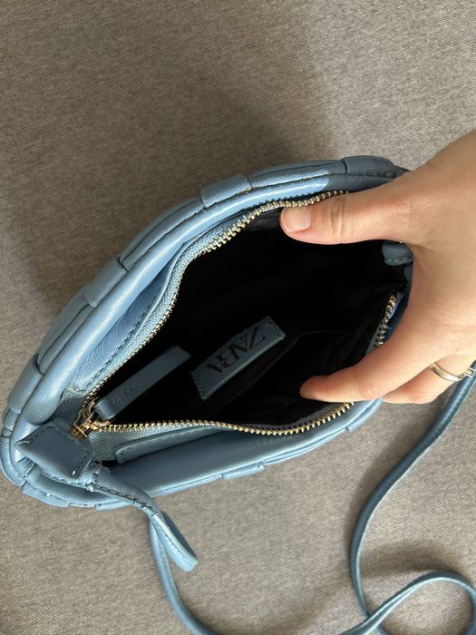 Чанта от естествена кожа ZARA