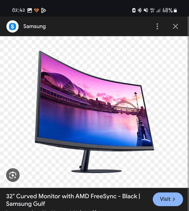 Samsung  monitor TV ecran curbat 32 inch 80 cm telecomanda