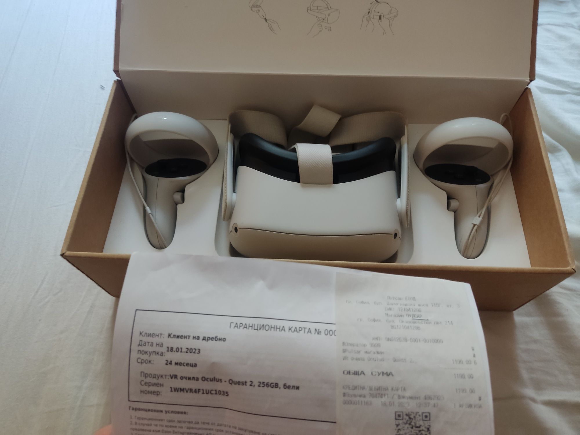 Oculus Quest 2 256GB с профил и игри