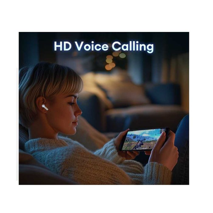 Casti wireless XT53, Bluetooth 5.4, reducere zgomot ambiental, alb