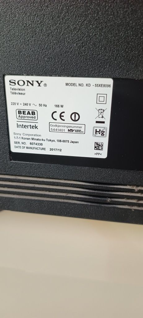 Smart TV Sony Bravia. 139 diagonala .display defect,se vinde pt piese