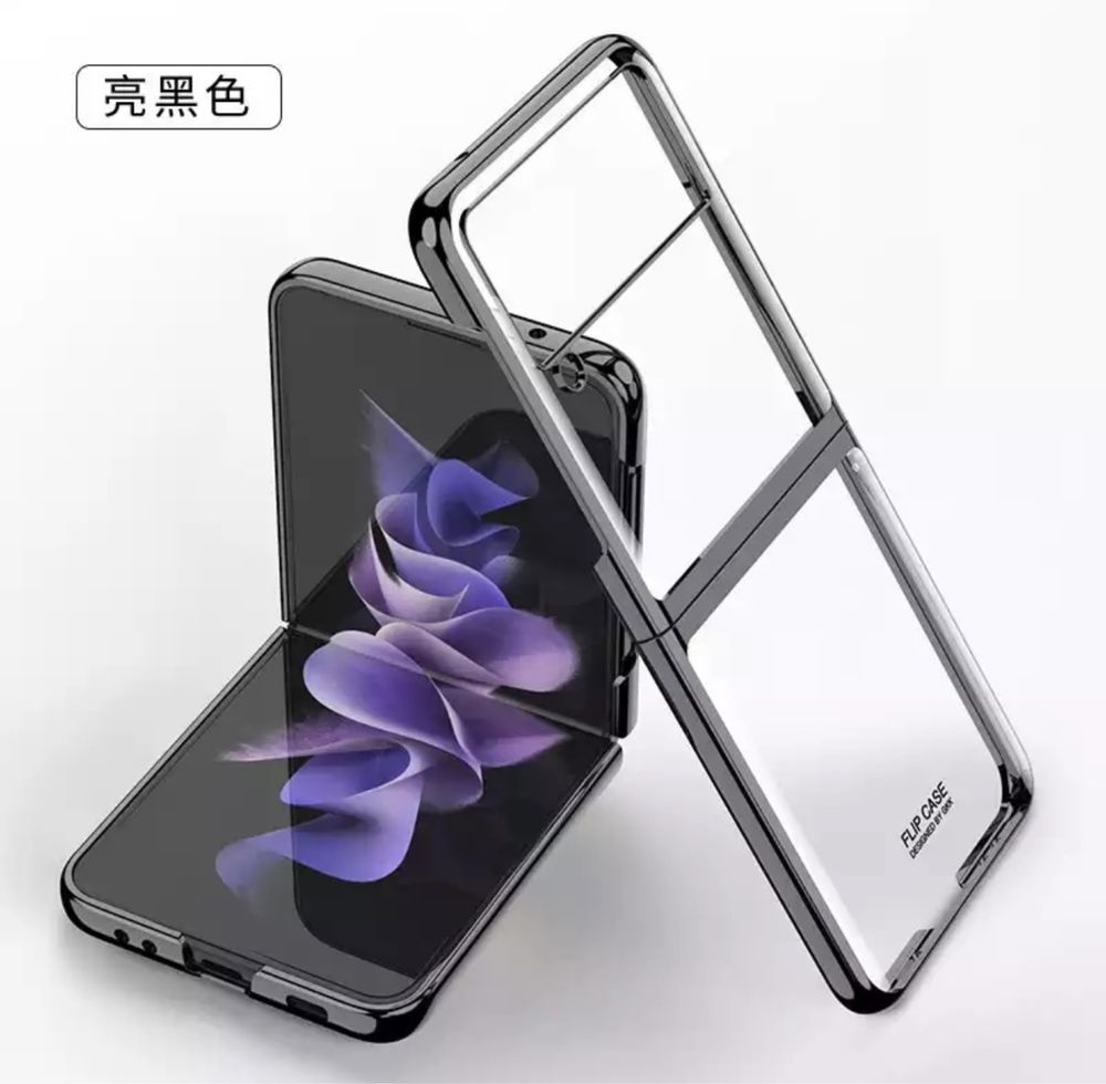 Samsung Z FOLD FLIP 3 4 5 6 Husa Slim Plastic Transparenta Insertie