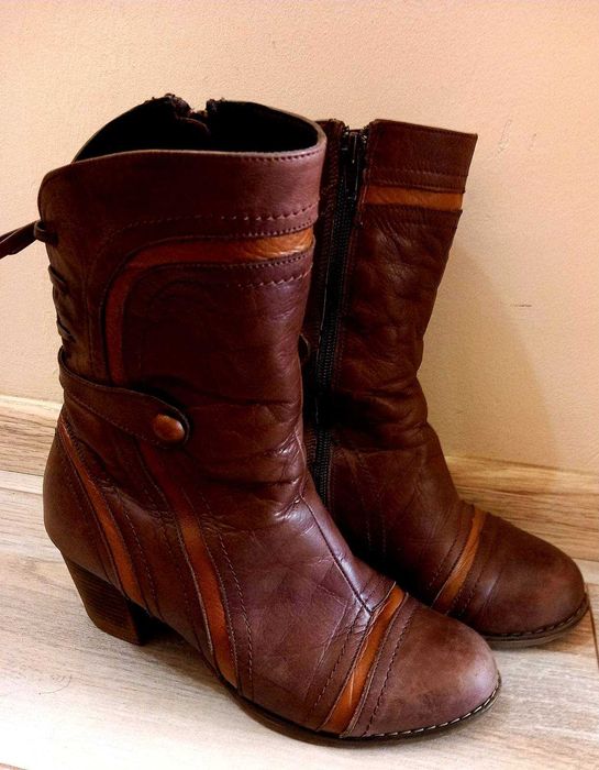 Кубинки, ботуши, боти естествена кожа - черни, кафяви, зелени, N 37