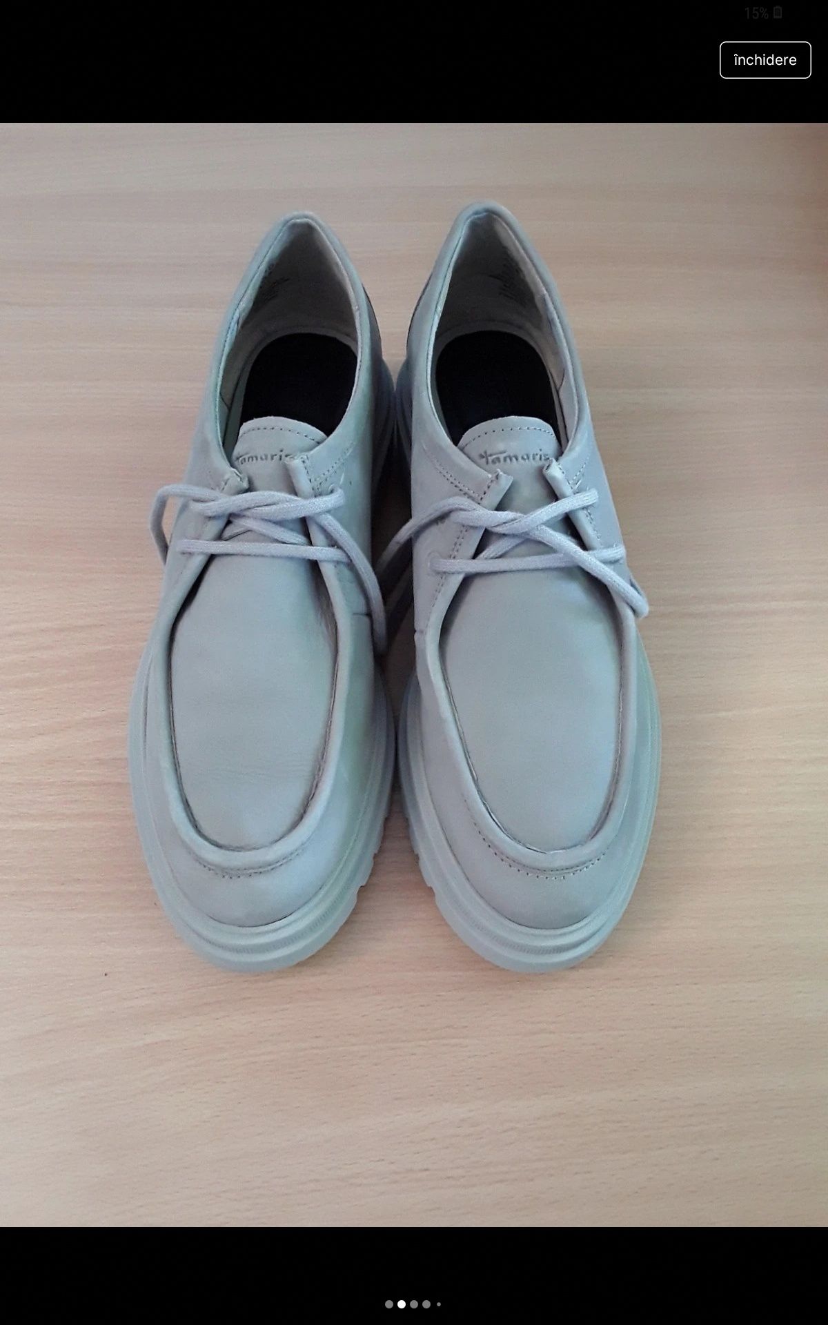 Pantofi noi dama din piele naturală,marcă Tamaris,  casual, size 38