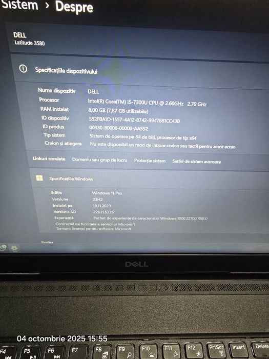 Laptop DELL Latidute3580