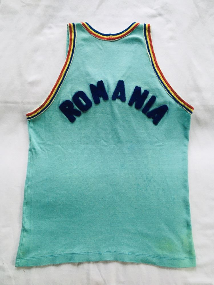 Tricou Sport Nationala Romania Vintage Romania ani 70 / 80 de Colectie