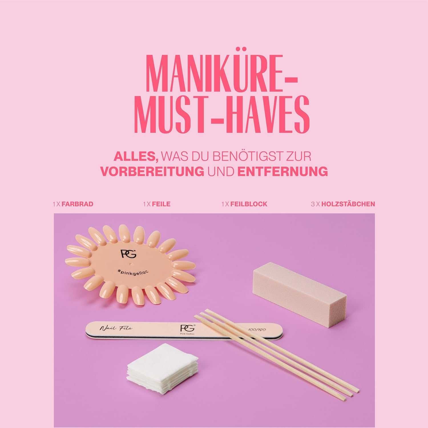 Pink Gellac Shellac Starter Set with Lamp - Premium непокрит