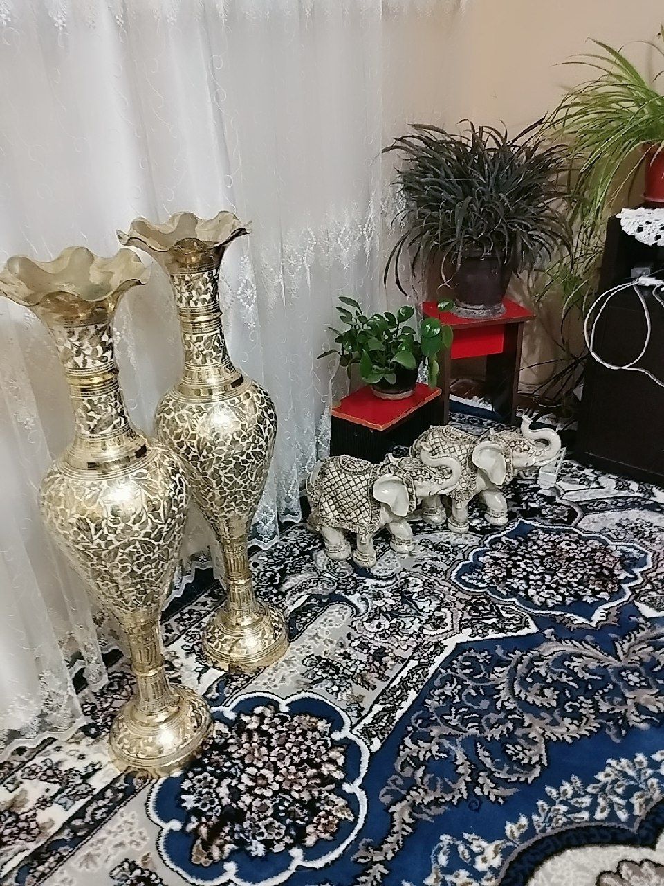 Сувениры , Подсвечники Новые из Индии ВАЗЫ металл Латунь , ручная рабо