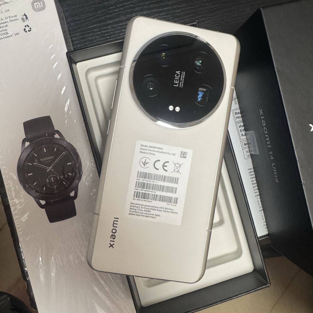 Xiaomi 14 Ultra 512gb+часовник watch 3 нов гаранция