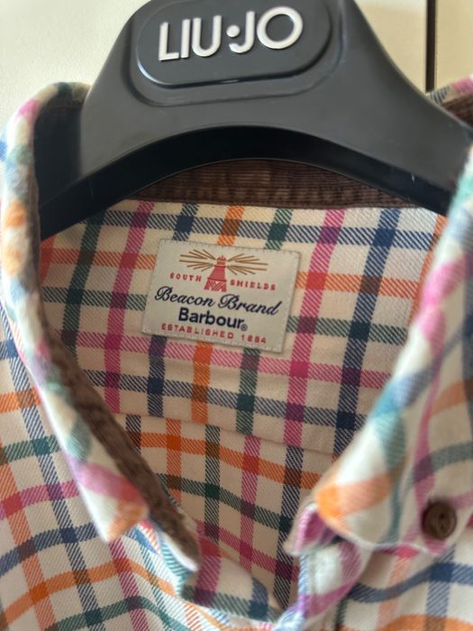BARBOUR риза каре Л размер