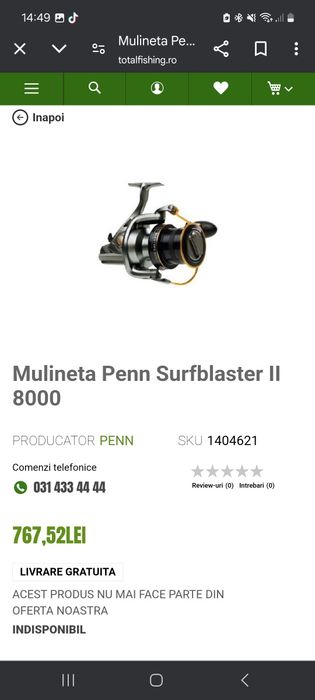 Mulineta penn surfblaster II 8000