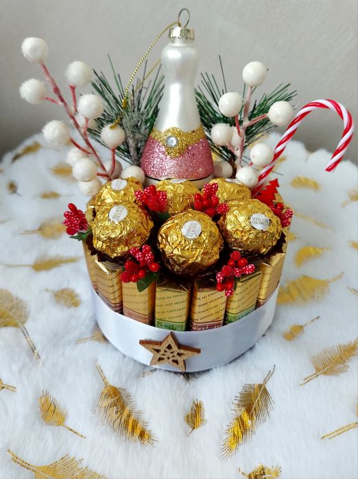 Коледен подарък с бонбони