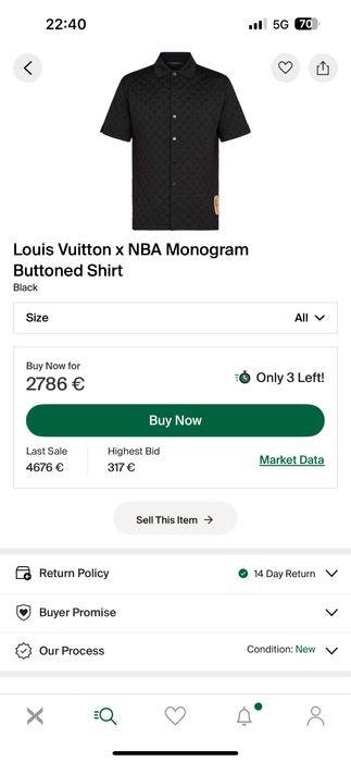 Лимитирана оригинална риза Louis Vuitton x NBA Monogram