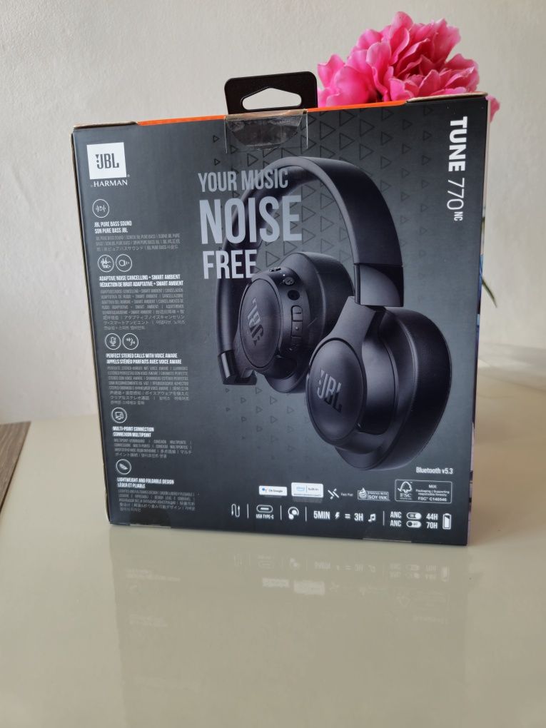 Casti over-ear JBL Tune 770NC,Ad Noise Cancelling,Pure Bass, Originale
