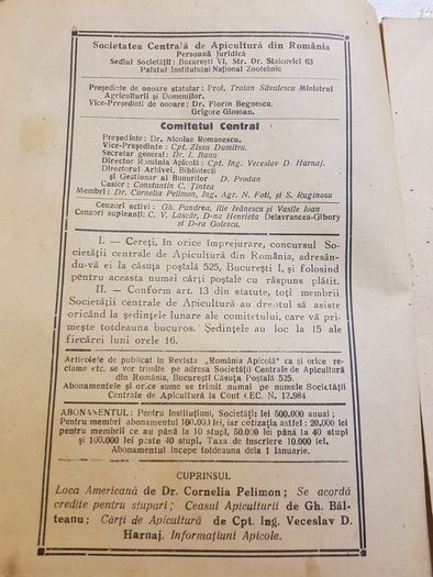Colecție - reviste vechi apicultură ,,România Apicolă 1947-1948