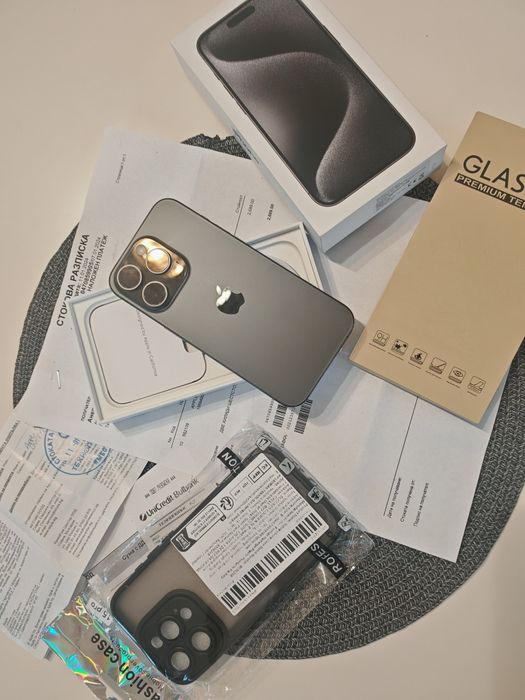 Iphone 15 pro 256 GB black като НОВ