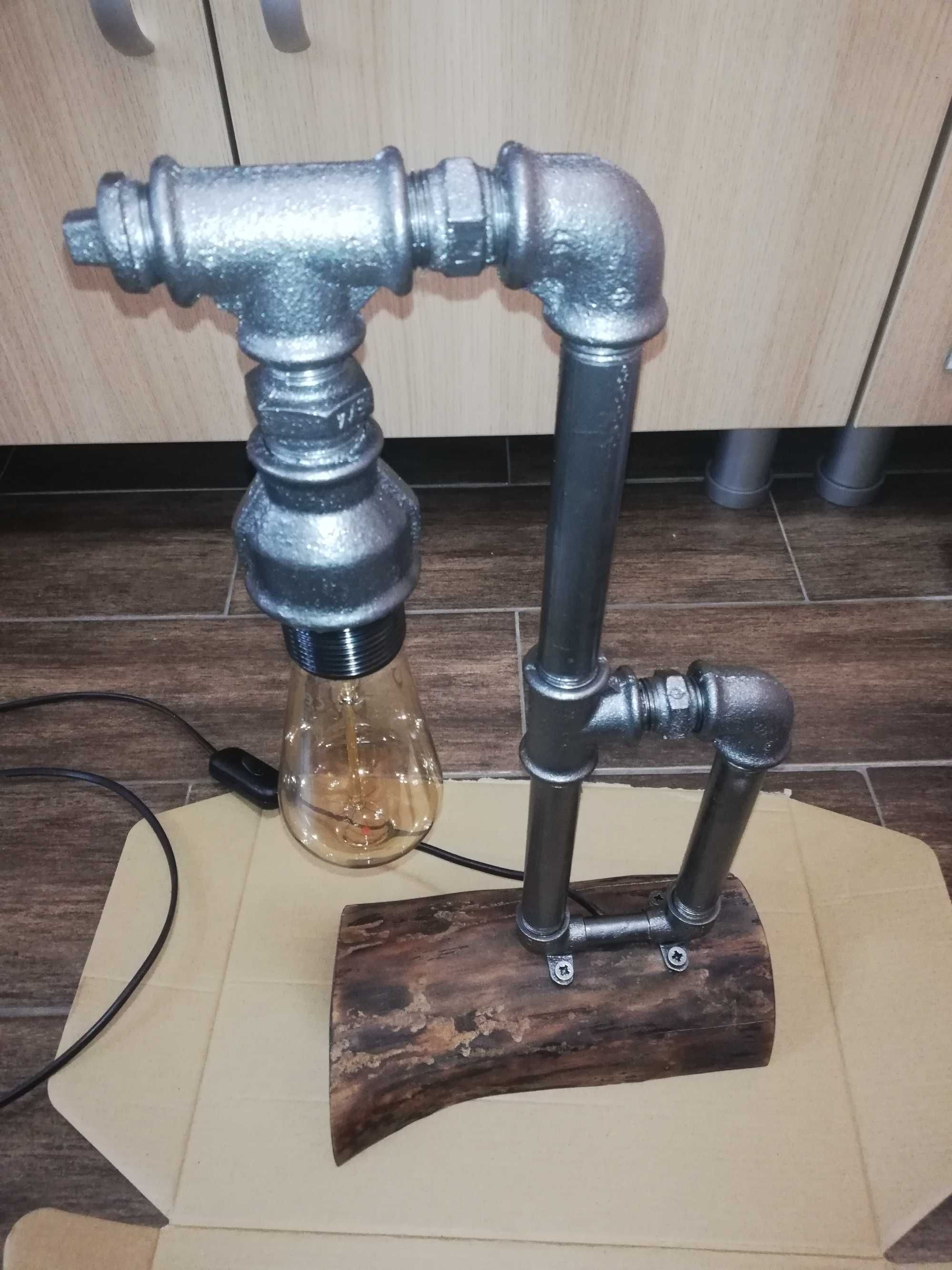 Lampa steampunk veioza ornamentala lucrata manual, bar, restaurant