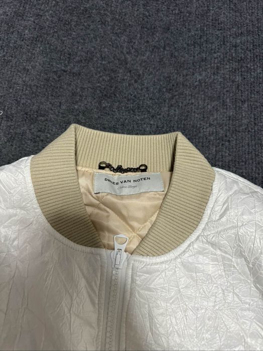 Geaca / Jacheta Bomber Dries Van Noten alba