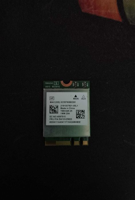 Placa wireless MediaTek Wi-Fi 6 MT7921 Bluetooth 5.2