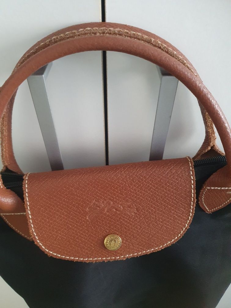 Geantă Longchamp din piele si material textil