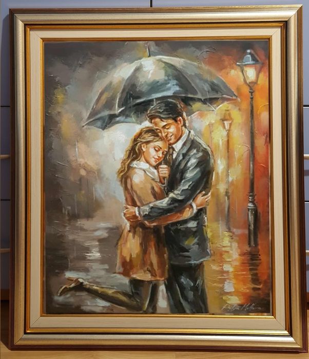 Картина "Обич под дъжда"