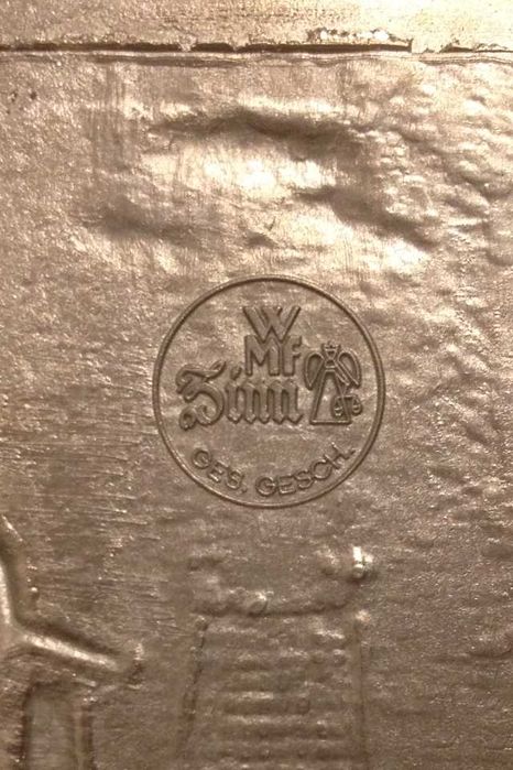 Vintage! Нови! Немски калаени картини Вечният младоженец и Пощальонът