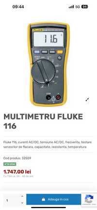 Multimetru fluke 116 nou