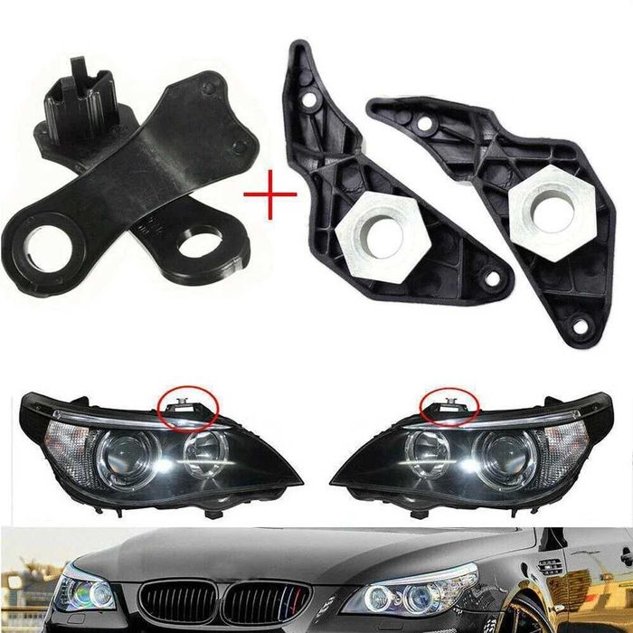 Kit Set Reparatie Far Faruri Cleme Prinderi pentru BMW E60 E61 HELLA