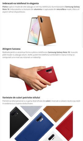 Husa piele originala Samsung Leather Cover Note 10 si Note 10 5G