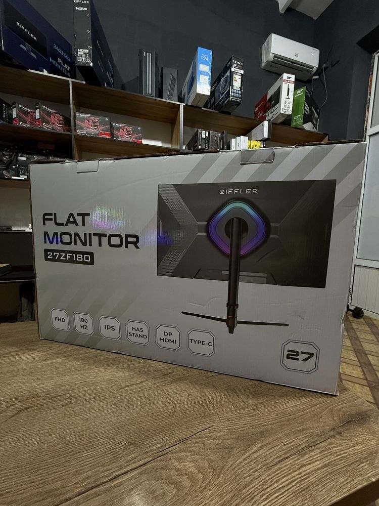ZIFFLER 27 FLAT IPS 180hz rgb has stand