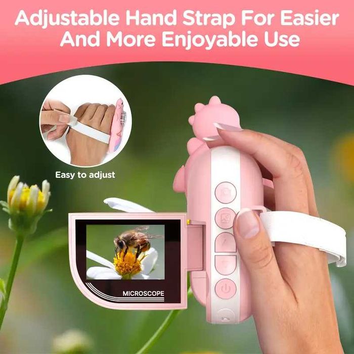 Детски дигитален микроскоп 2MP с 1000x увеличение HD 2 инчa IPS екран