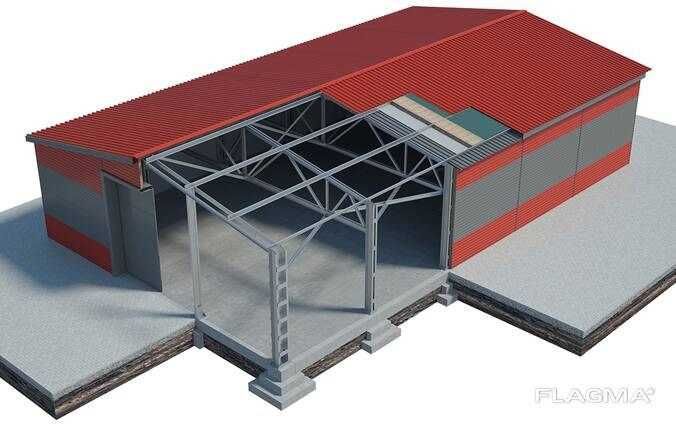 Строим Ангар, Склад, магазин из сэндвич панели 55$ за  половой кв.м