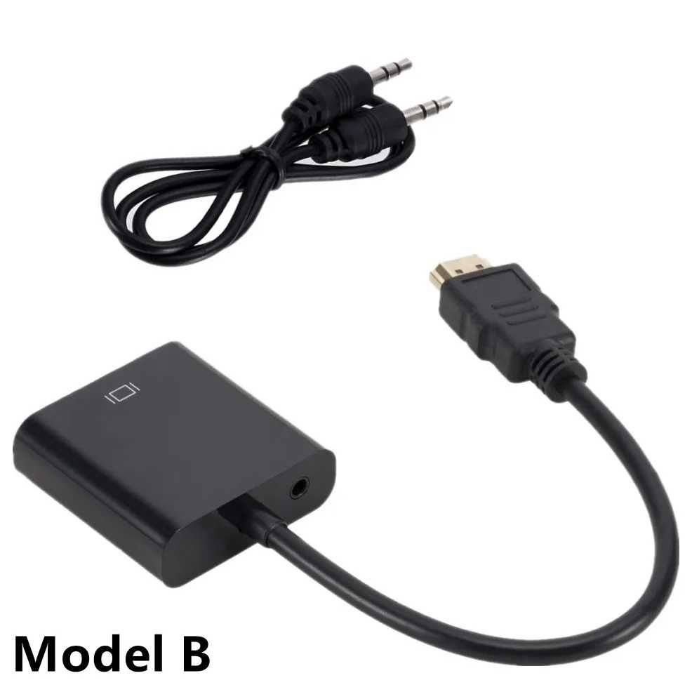 1440P HDMI към VGA конвертор кабел с 3.5мм аудио за лаптоп, PS4, Xbox