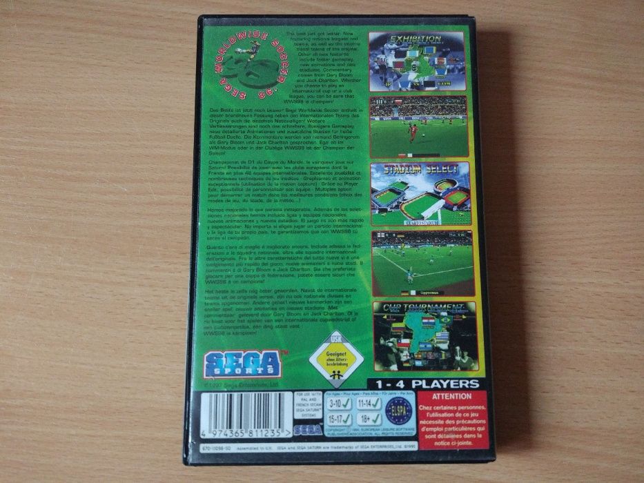 Sega Worldwide Soccer '98 Club Edition - Sega Saturn