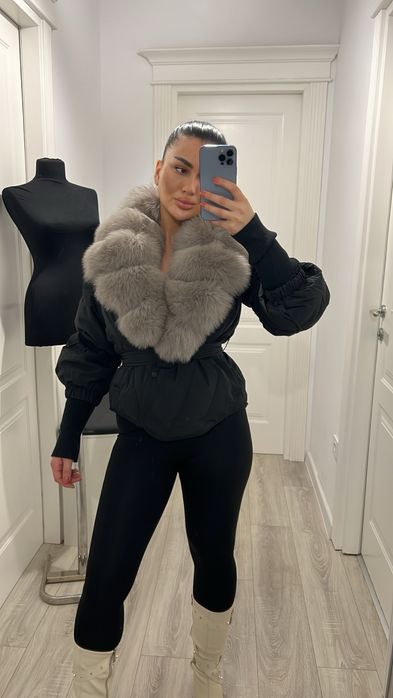 Geaca blana naturala si puf diferite culori