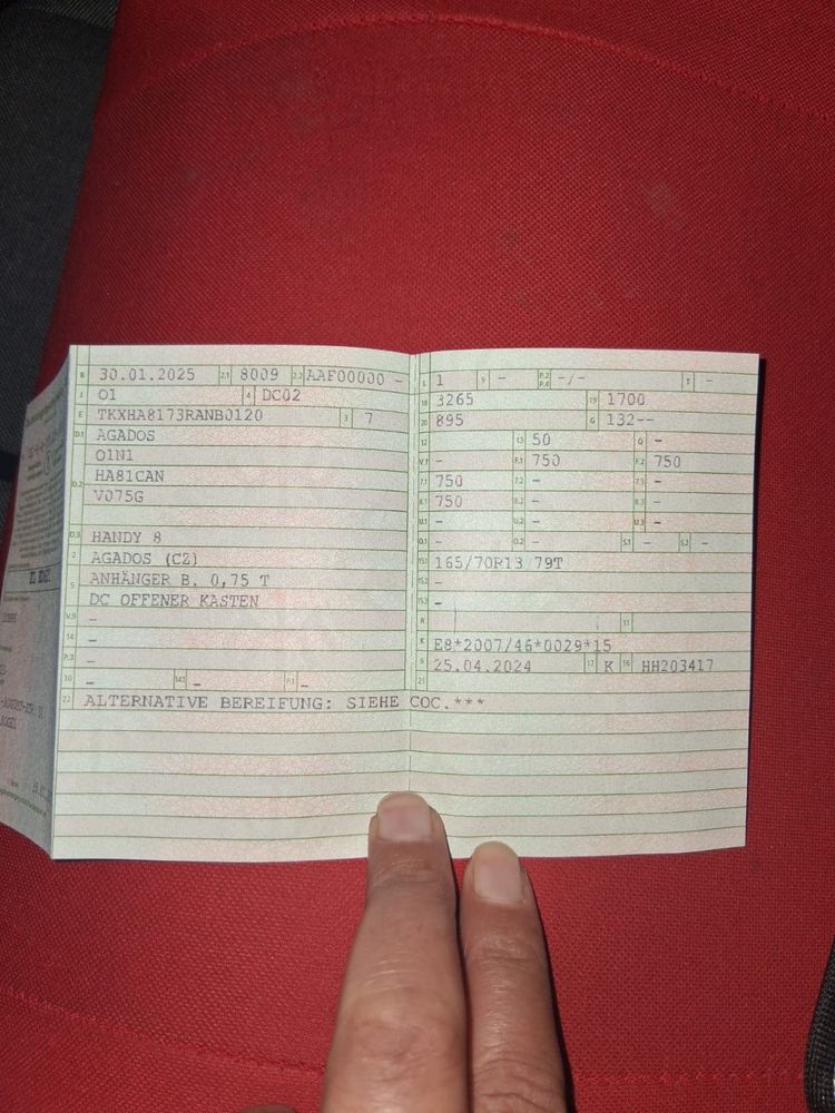 Vand remorca 750kg