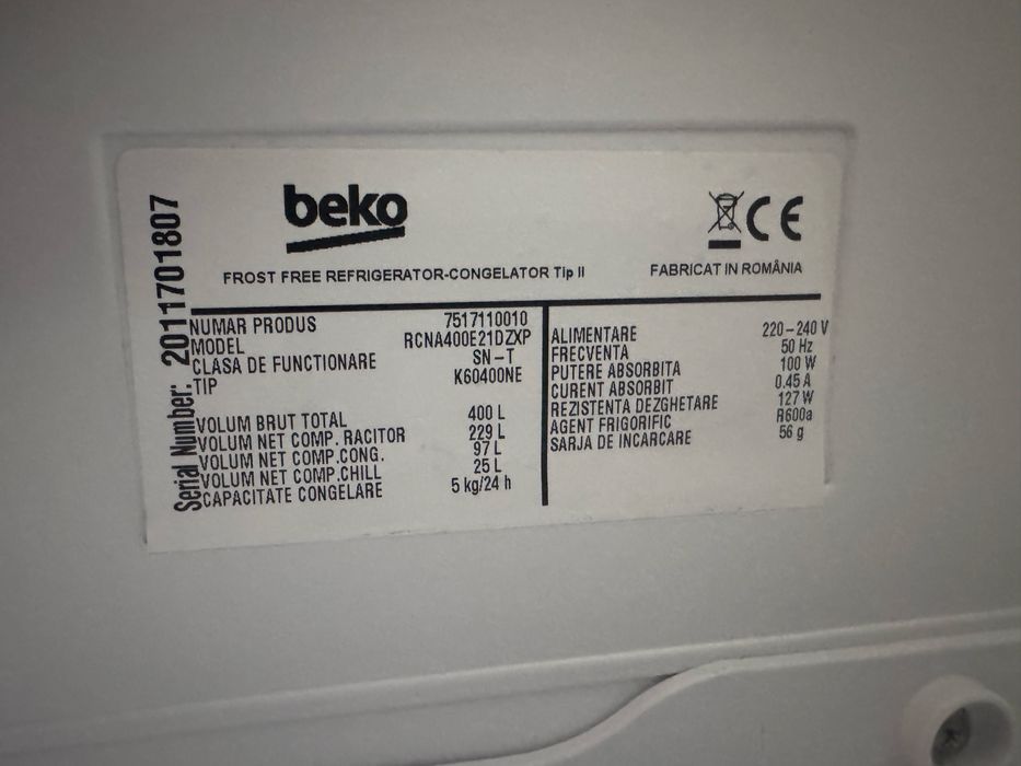 Defect Frigider Beko/combina frigorifica pentru reprat sau piese/motor