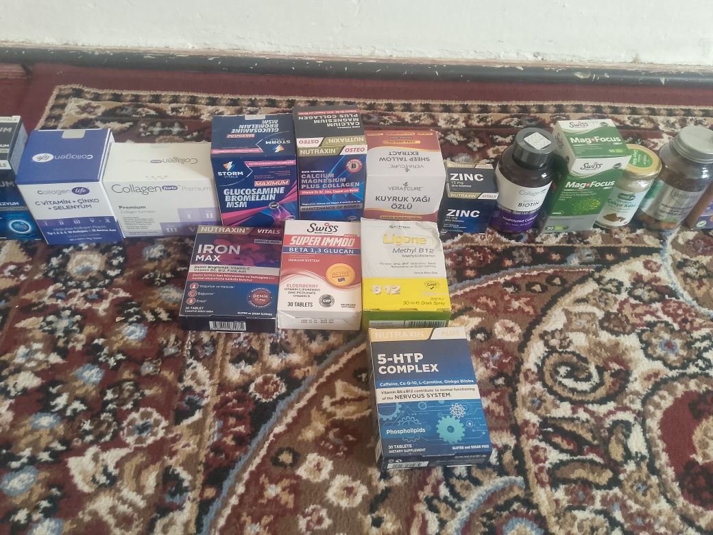 Vitaminlar va ichki aʼzolar uchin dorilar