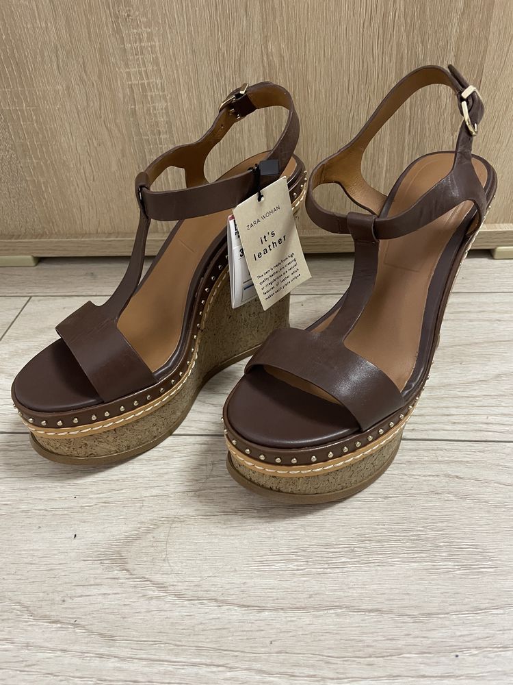 Sandale Zara, piele naturala, marime 36