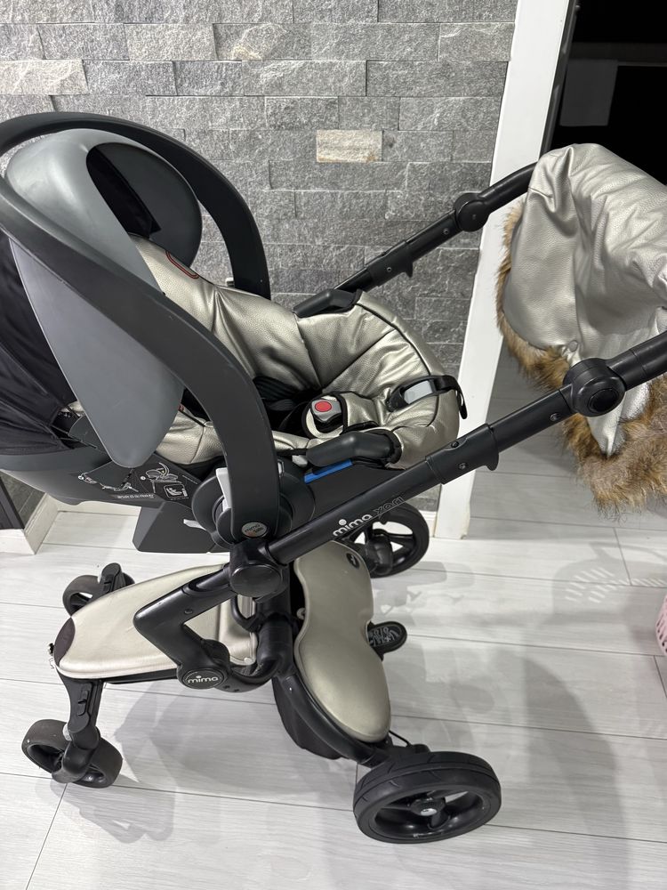 Carucior MimaXari, 3 in 1 + husa de iarna, manusi si husa de ploaie