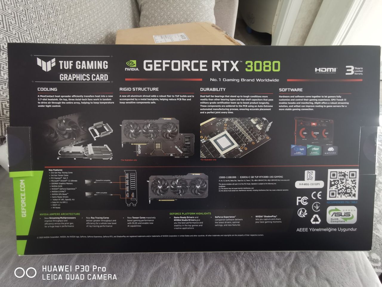 Видеокарта 10GB GPU NVIDIA RTX3080 PCIE4.0 320bit