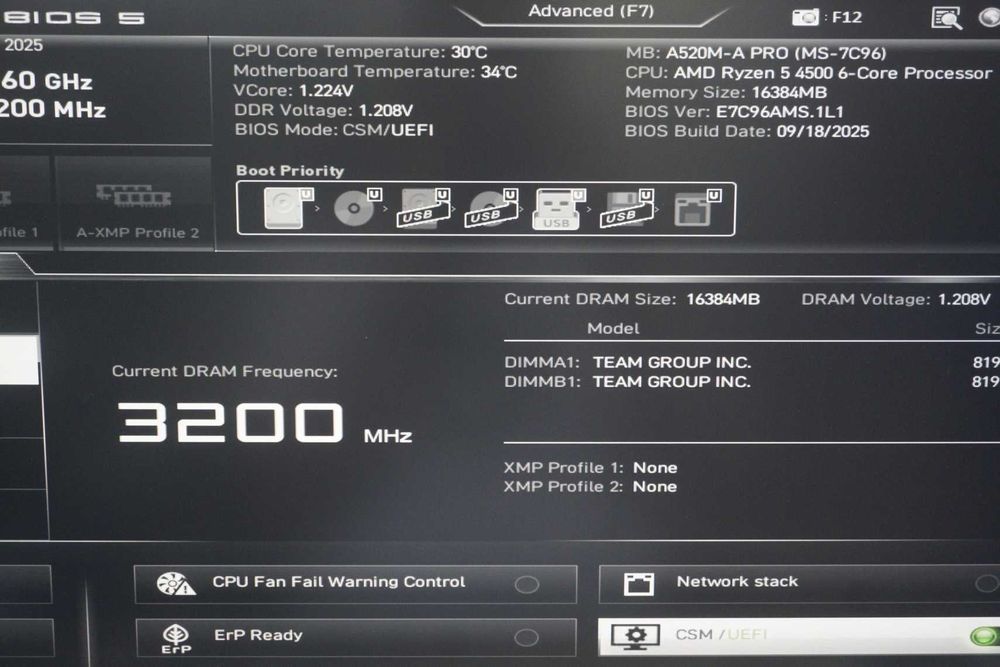 Gaming: Ryzen 4500/ 16GB 3200/ 512GB Nvme/ RX 6600/Corsair PSU