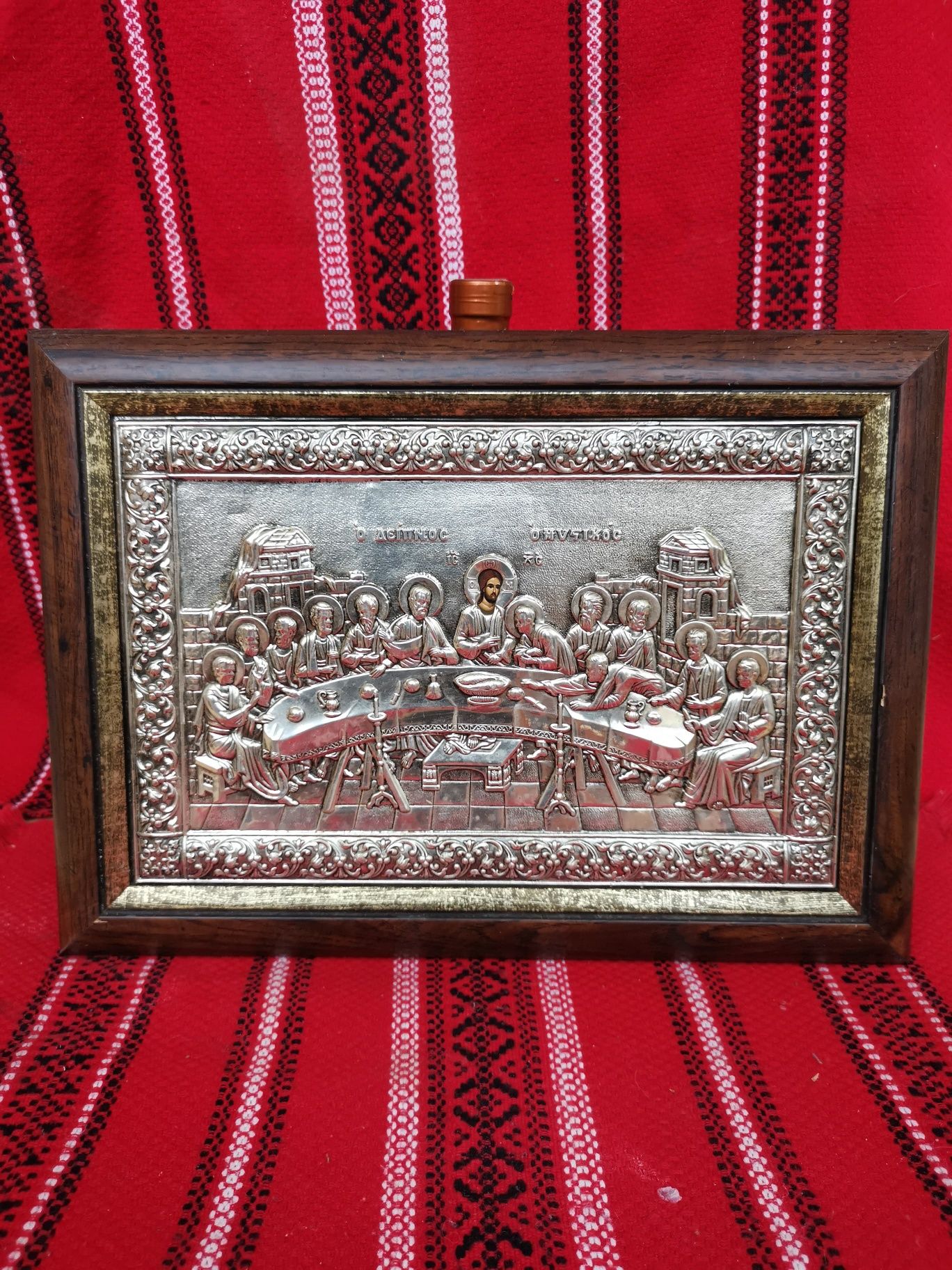 Icoană „Cina cea de Taină” – Argint 999, 40x30 cm, deosebită