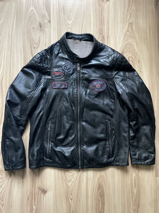 CAMP DAVID Leather JKT/мъжко кожено(естествена) яке XL/XXL