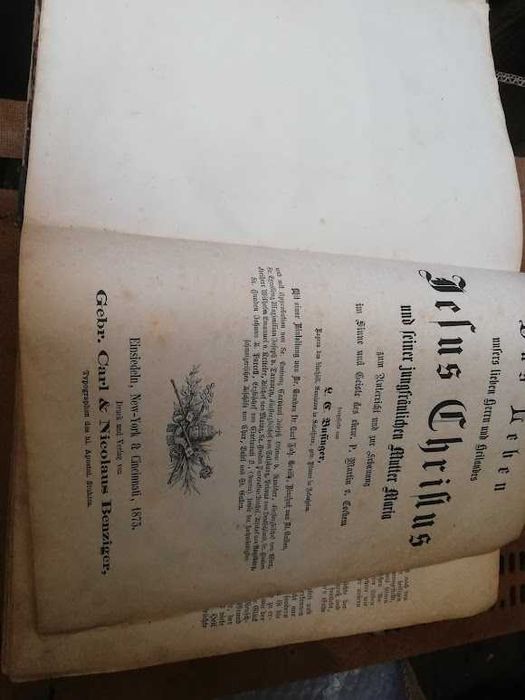 vand carte religioasa foarte veche,vintage,1873