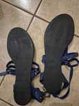 Sandale albastre piele