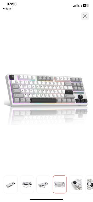 Клавиатура MageGee Light87 белый