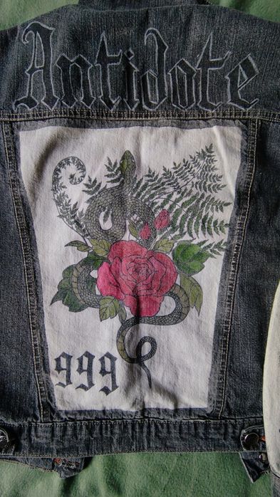 Ръчно рисувано дънково яке