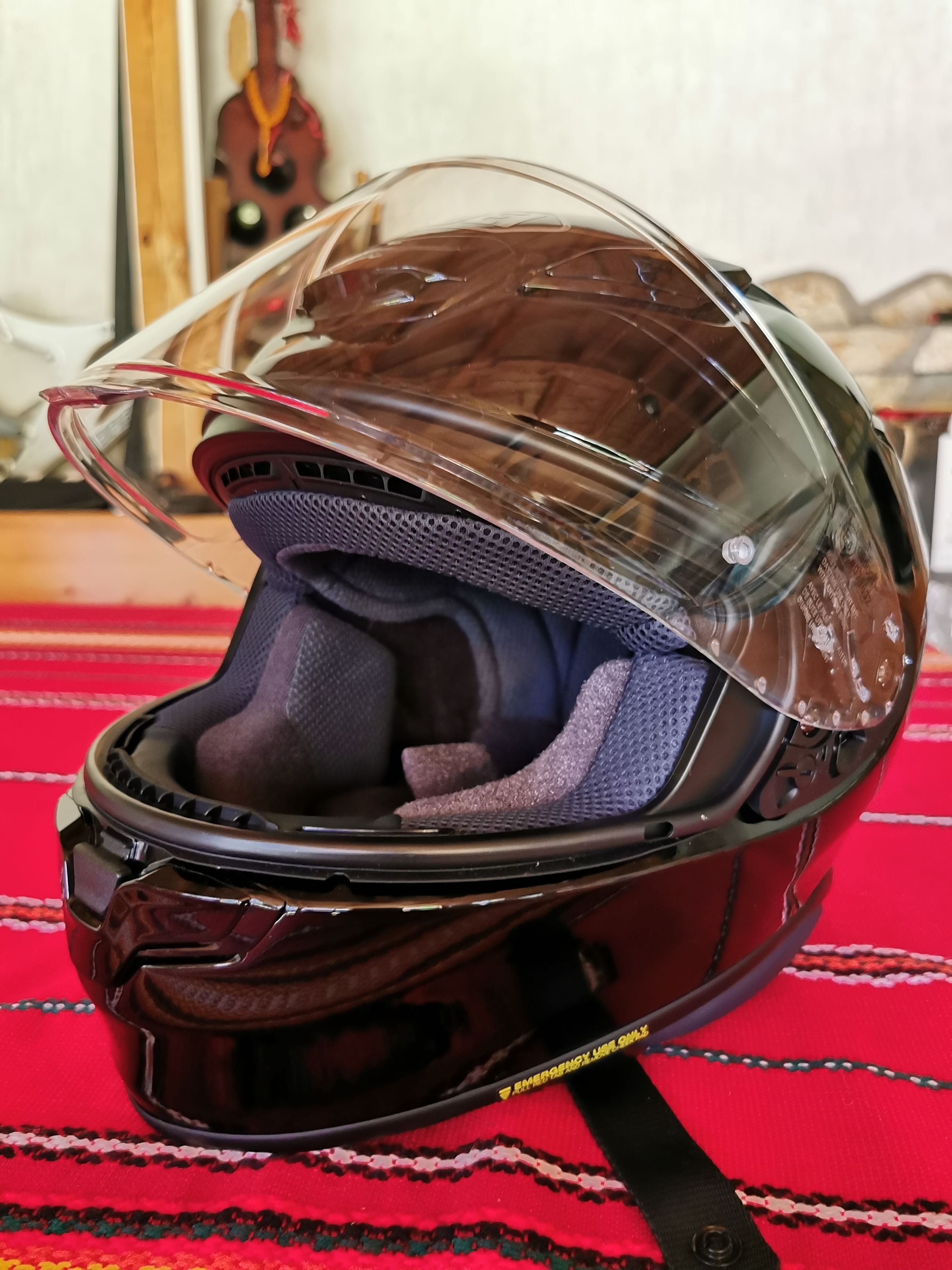 Нова каска Shoei NXR2 размер S черен гланц